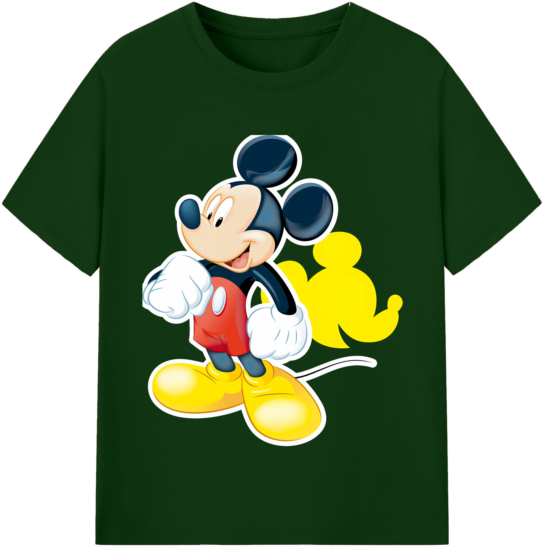 （画像用） ミッキーマウス Mickey Mouse 綿100％半袖Tシャツ（フロントプリント）